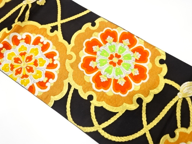 7318929: JAPANESE KIMONO / ANTIQUE FUKURO OBI / SILK / WOVEN